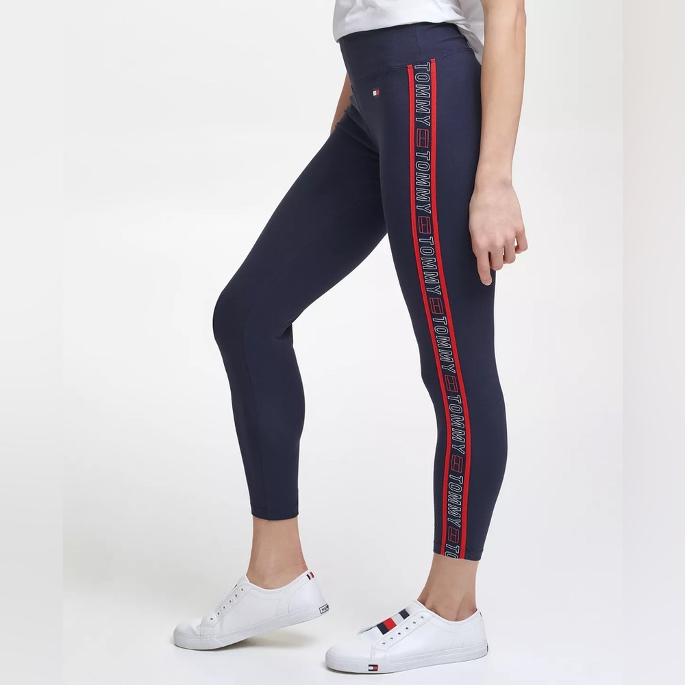 NWT RALPH LAURÈN Logo-Trim 7/8 Length Leggings